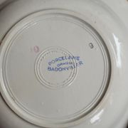 Lot de 16 assiettes creuses porcelaine opaque Badonviller