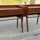 Tables de chevet danoises en teck avec étagères à cordes, 1967, lot de 2