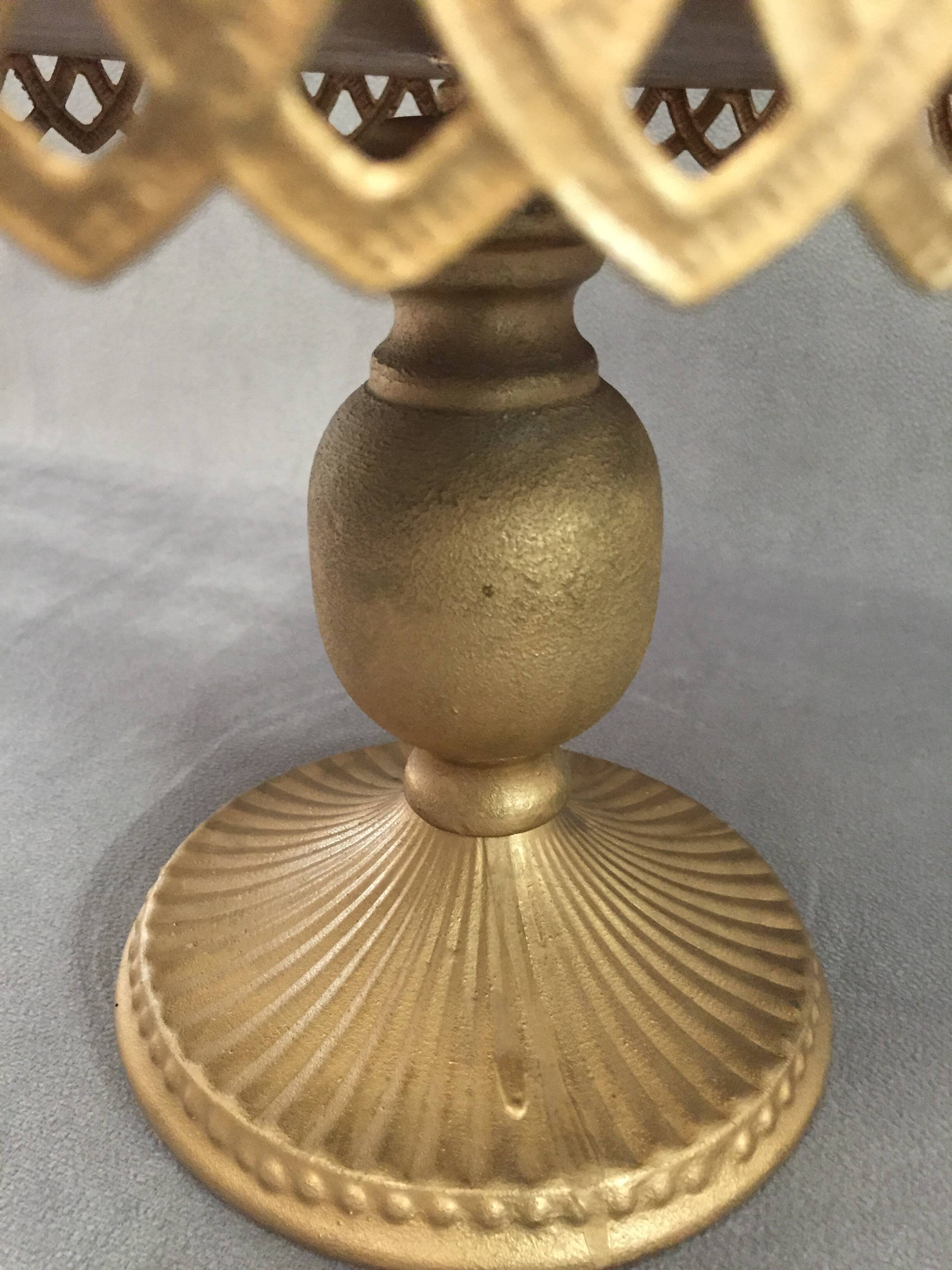 Servant Display Cake Stand Cake Sandwich Candy Bar Gold Metal