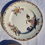 Clairefontaine earthenware plate and fruit bowl set, Saxe model