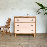 Vintage pink chest of drawers