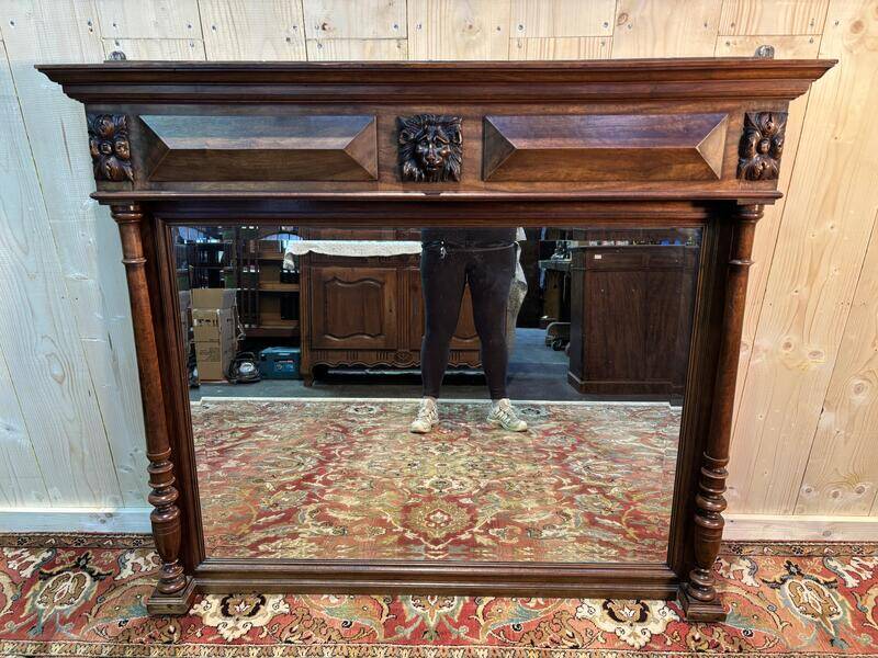 Miroir  Napoléon III en noyer