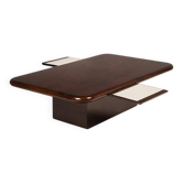Table basse modèle 2315 en parchemin et miroirs par Giorgio Tura pour Tura, 1980