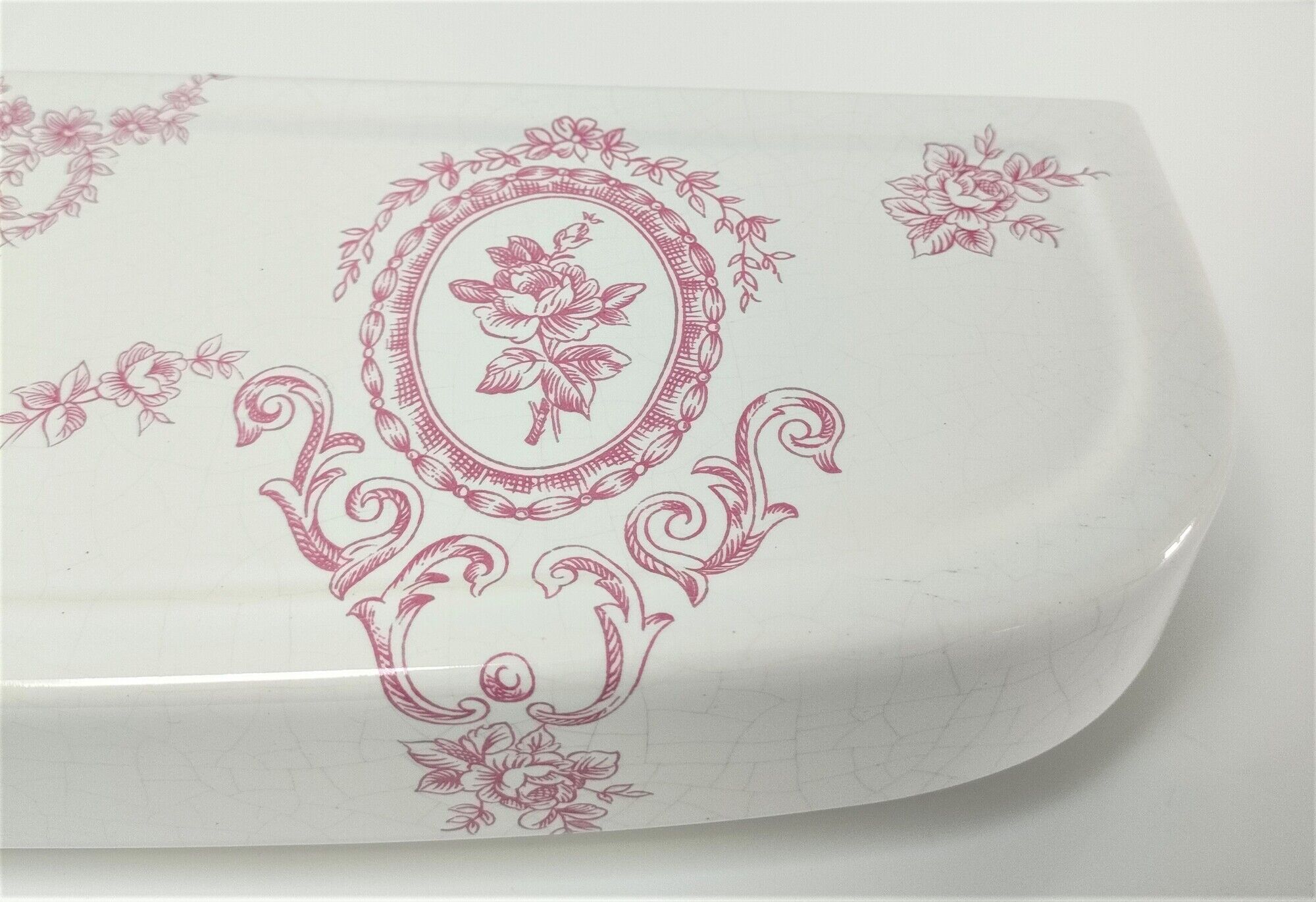 shelf porcelain earthenware of Paris floral decoration style toile de Jouy