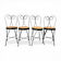 Set of 4 vintage wrought iron chairs from the 1940s.