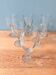 Série de 6 verres à pied anciens dépareillés