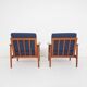 Set of two Scandinavian modern lounge chairs, Denmark, 1960's
