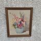 Tableau ancien bouquet de fleurs