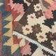 Traditional afghan kilim rug oriental pink green wool rug 100x279cm