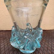 Large Daum Nancy vase Lorraine cross blue Sorcy model 1930