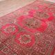 Pink Vintage Moroccan Rug 208 x 384 cm, Berber Wool Rug Handmade, Boho Rug
