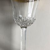 6 crystal wine glasses from Saint Louis thistle model