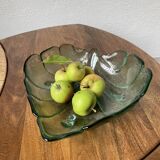 Tinted glass “leaf” dish