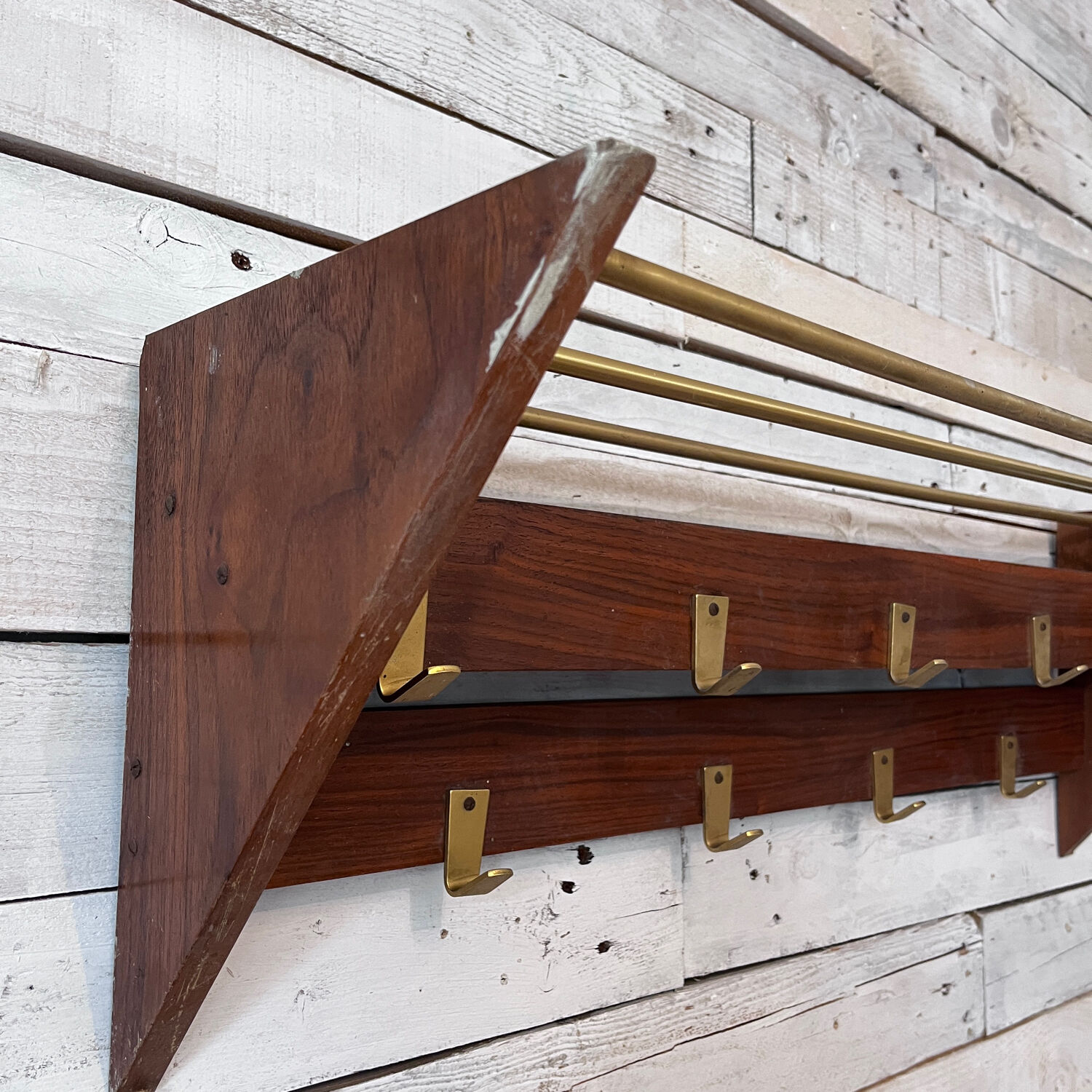 Seventies wall coat rack