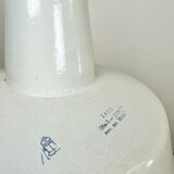 Suspension industrielle en émail blanc de Zaos, années 1960