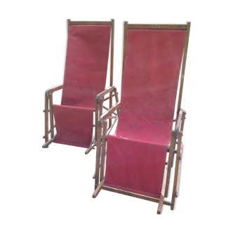 Pair of deckchairs
