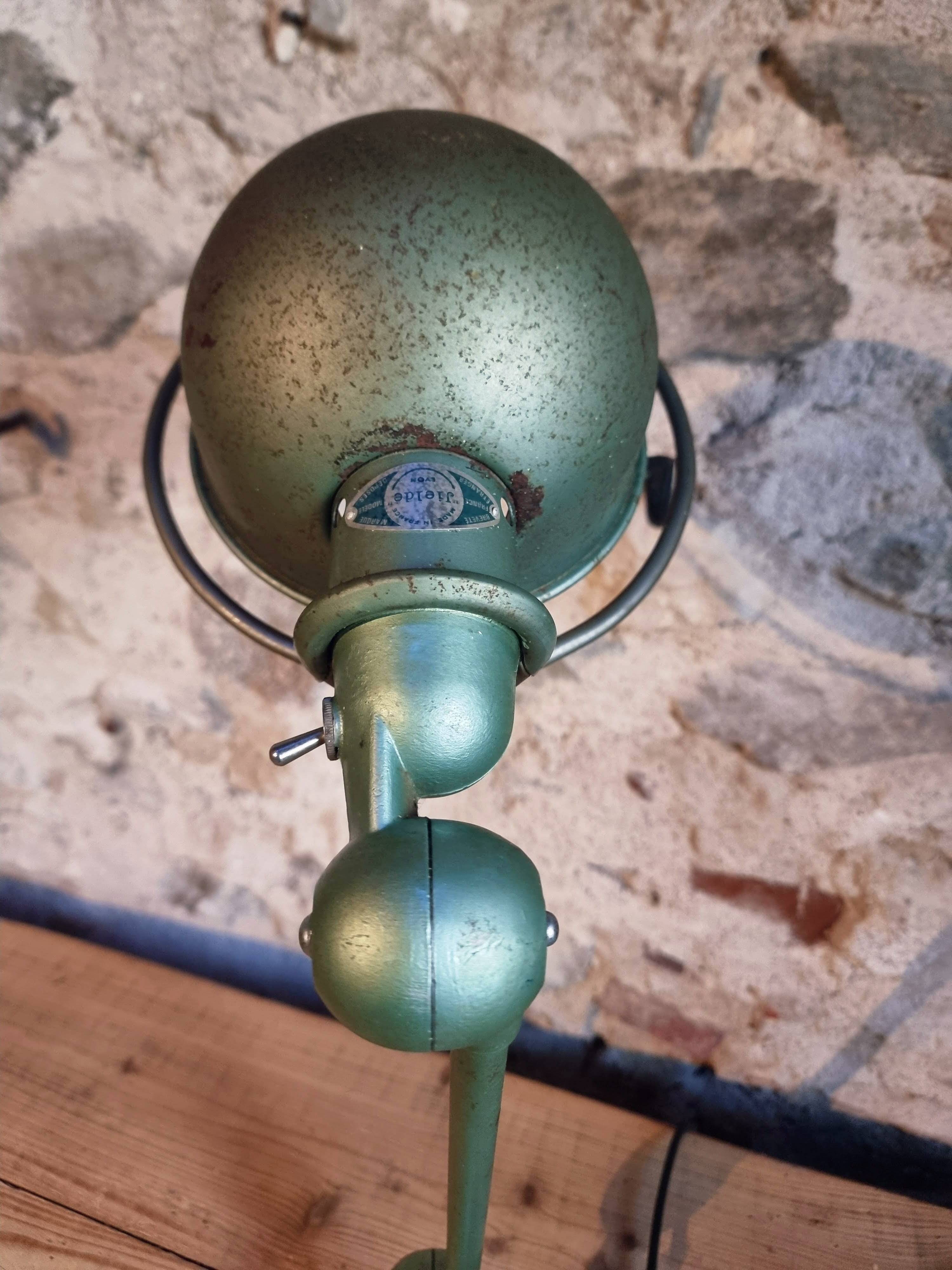 Lampe de bureau industrielle vintage Jielde – Lampe de travail réglable verte