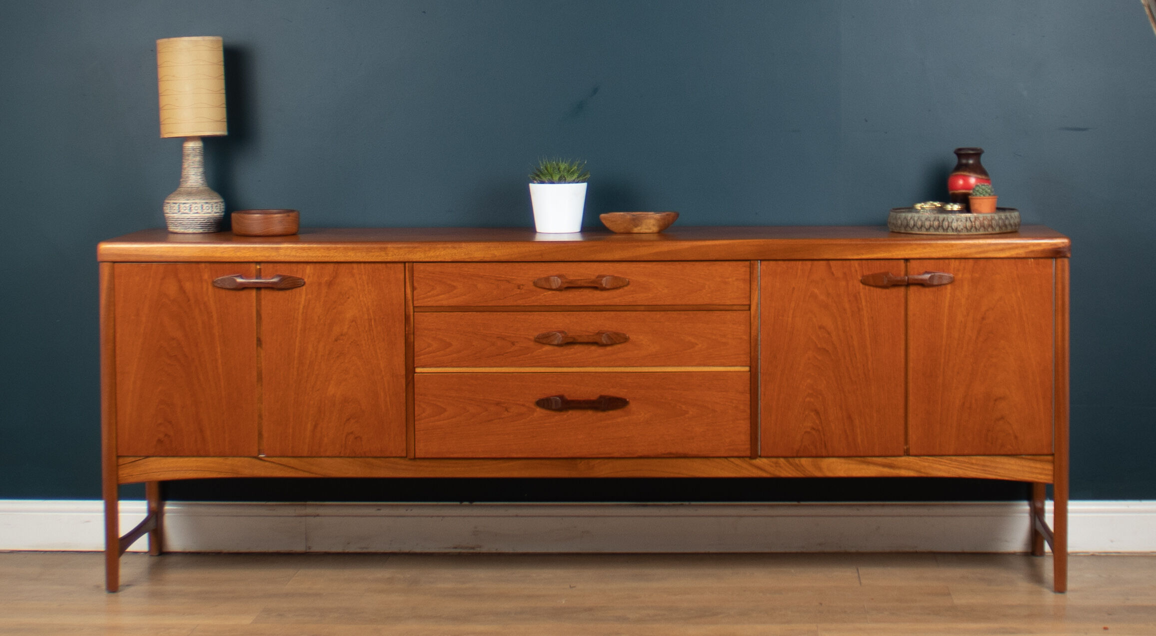 Retro teak 1960s long nathan mid century sideboard