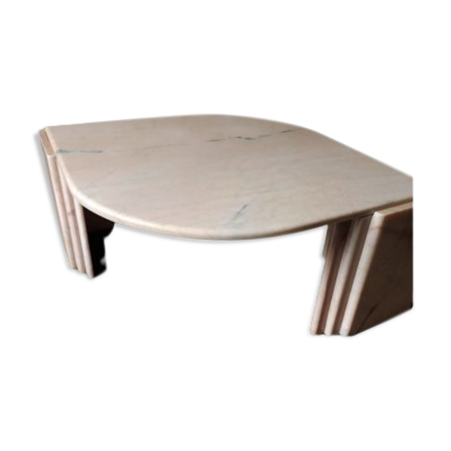 Table basse en marbre rose vintage