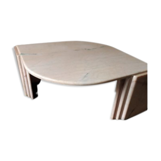 Vintage pink marble coffee table