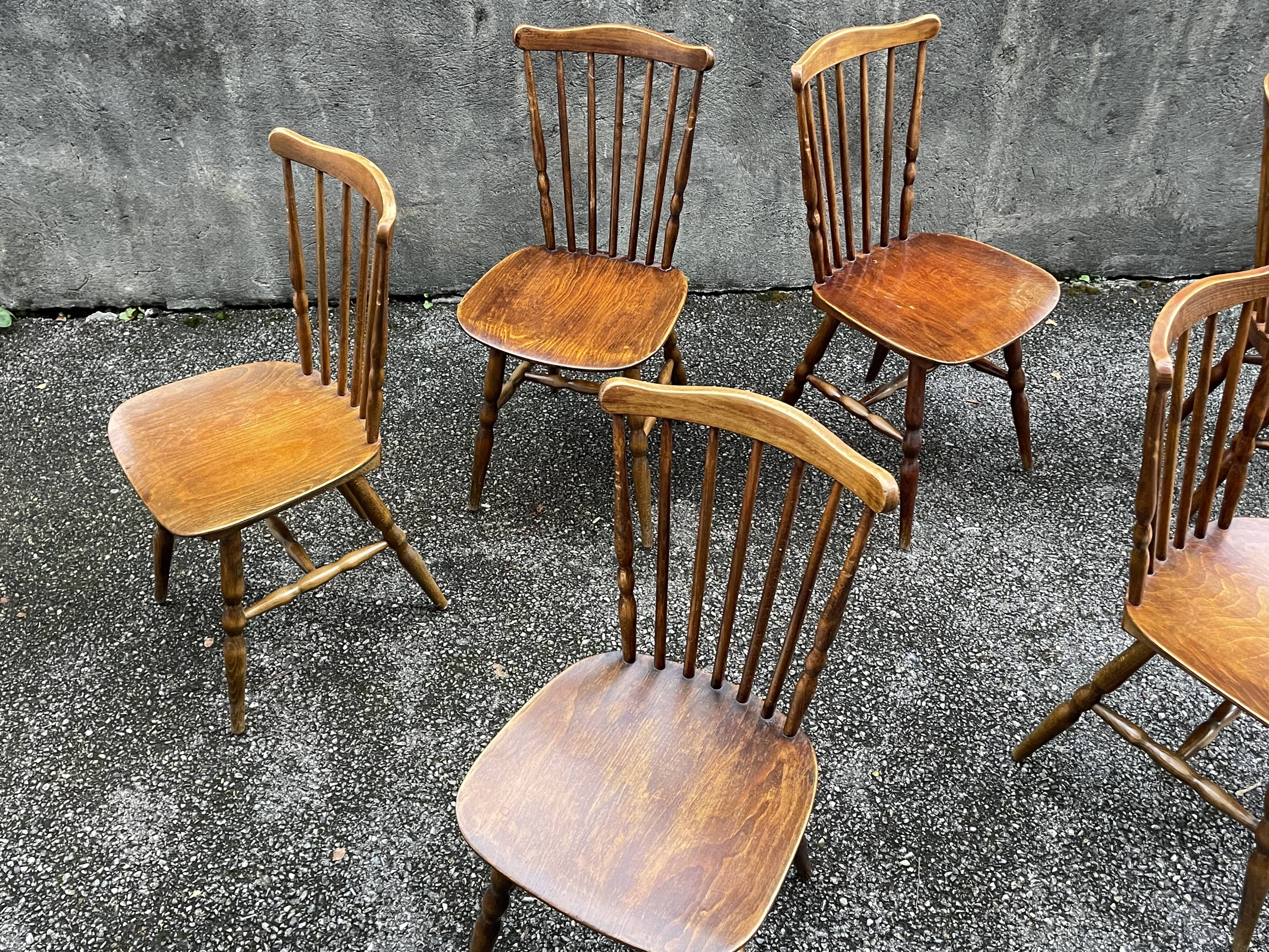 Set of 6 Baumann bistro chairs
