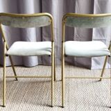 Pair of folding theatre chairs