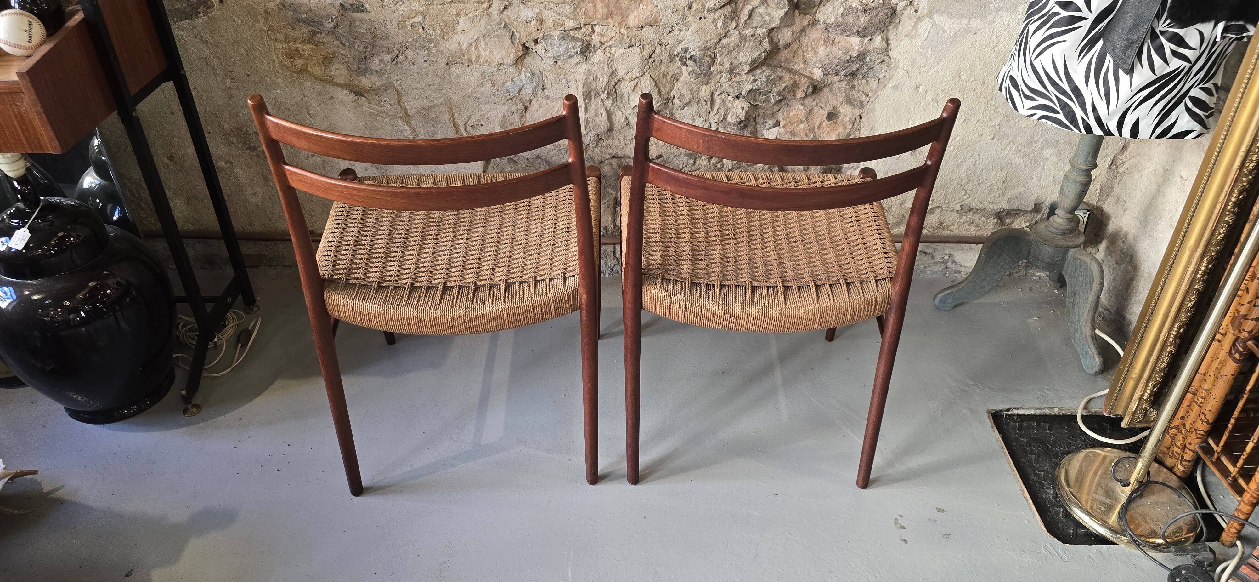 Arne Wahl Iversen - Pair of chairs GS-70 Ed. Glyngore Stolefabrik 1960 DK