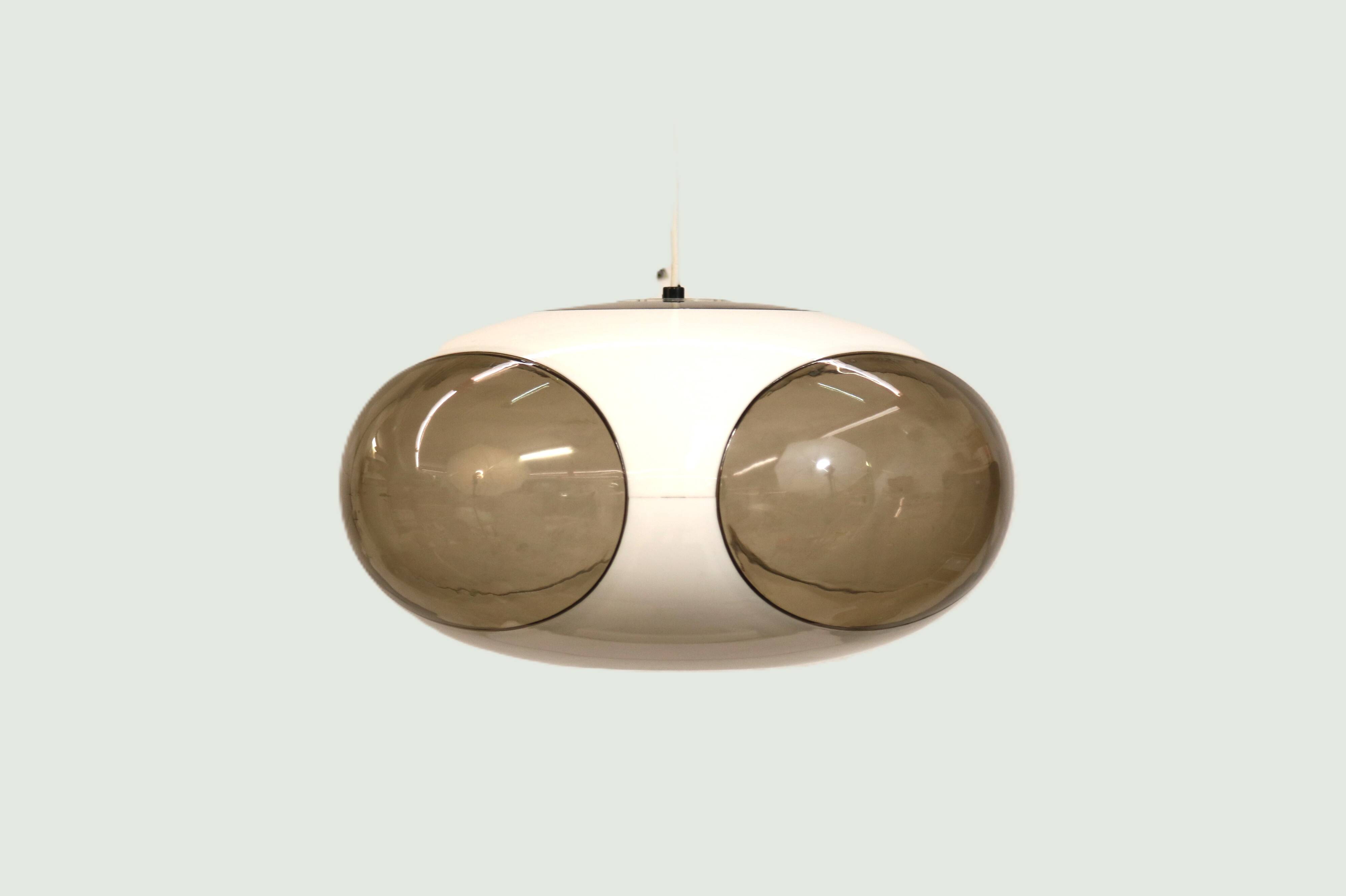 Space age bug eye UFO ceiling lamp *** Massive *** white model *** Belgium