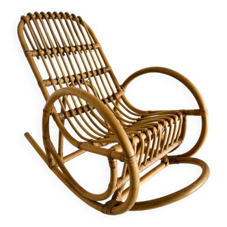 Child's Rocking Chair in Rattan