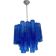 Contemporary blue "tronchi" murano glass sputnik chandelier