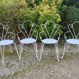 Suite of 4 garden chairs