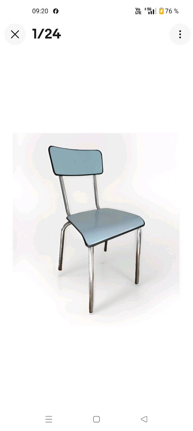 Jacques Hitier chair for Tubauto, 1950s, Bakelite style seat