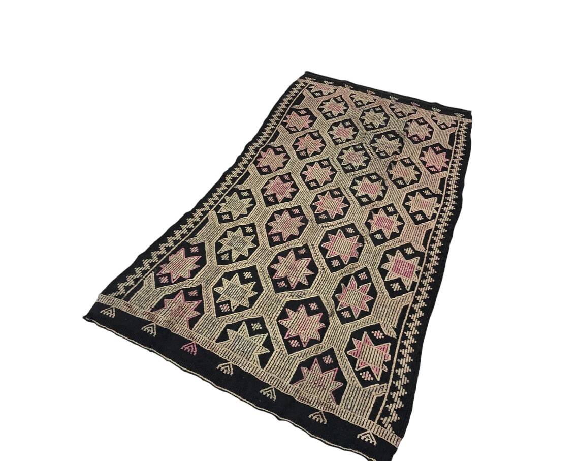Vintage Anatolian Wool Kilim Rug