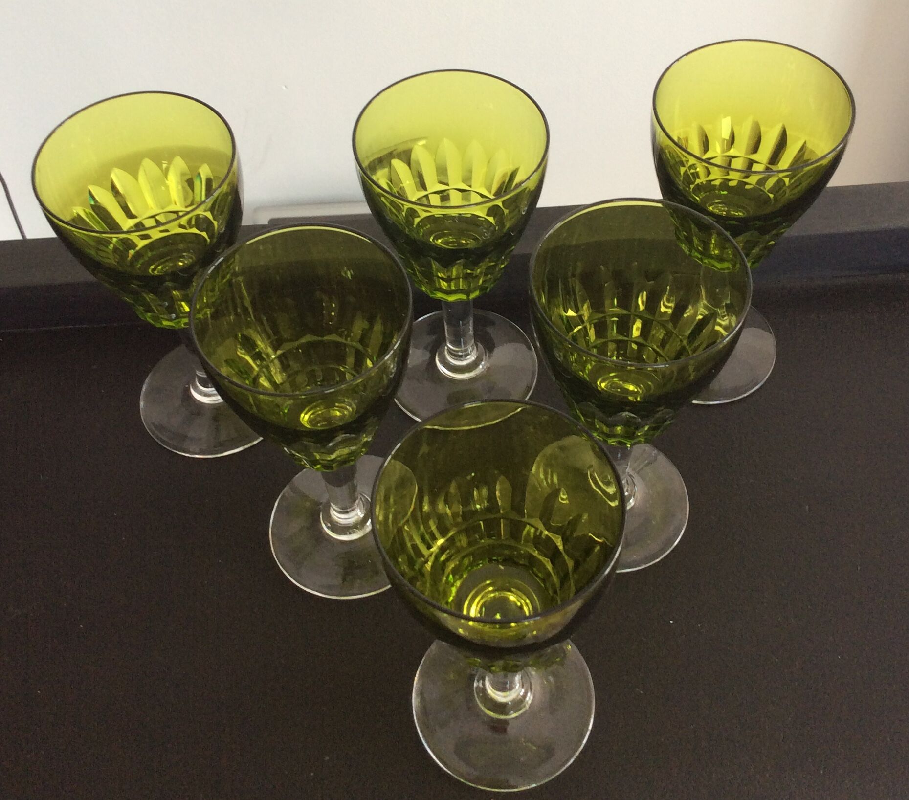 Série de 6 verres à pieds vintage