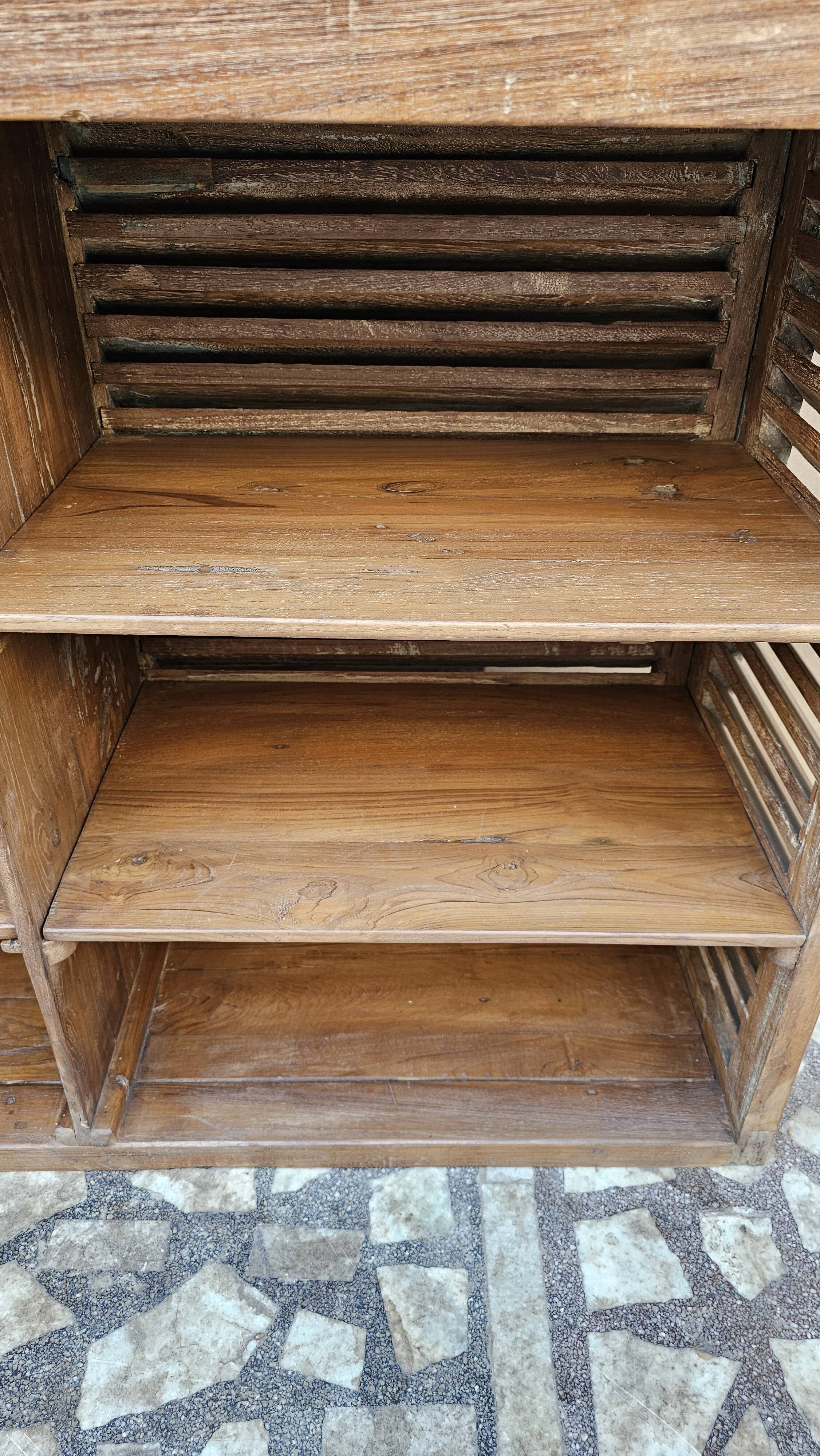 Old teak shop counter from Burma.