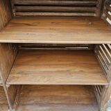 Ancien comptoir de boutiquier en teck birman