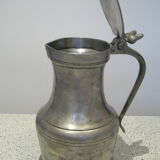 19th century wine pitcher carafe with lid