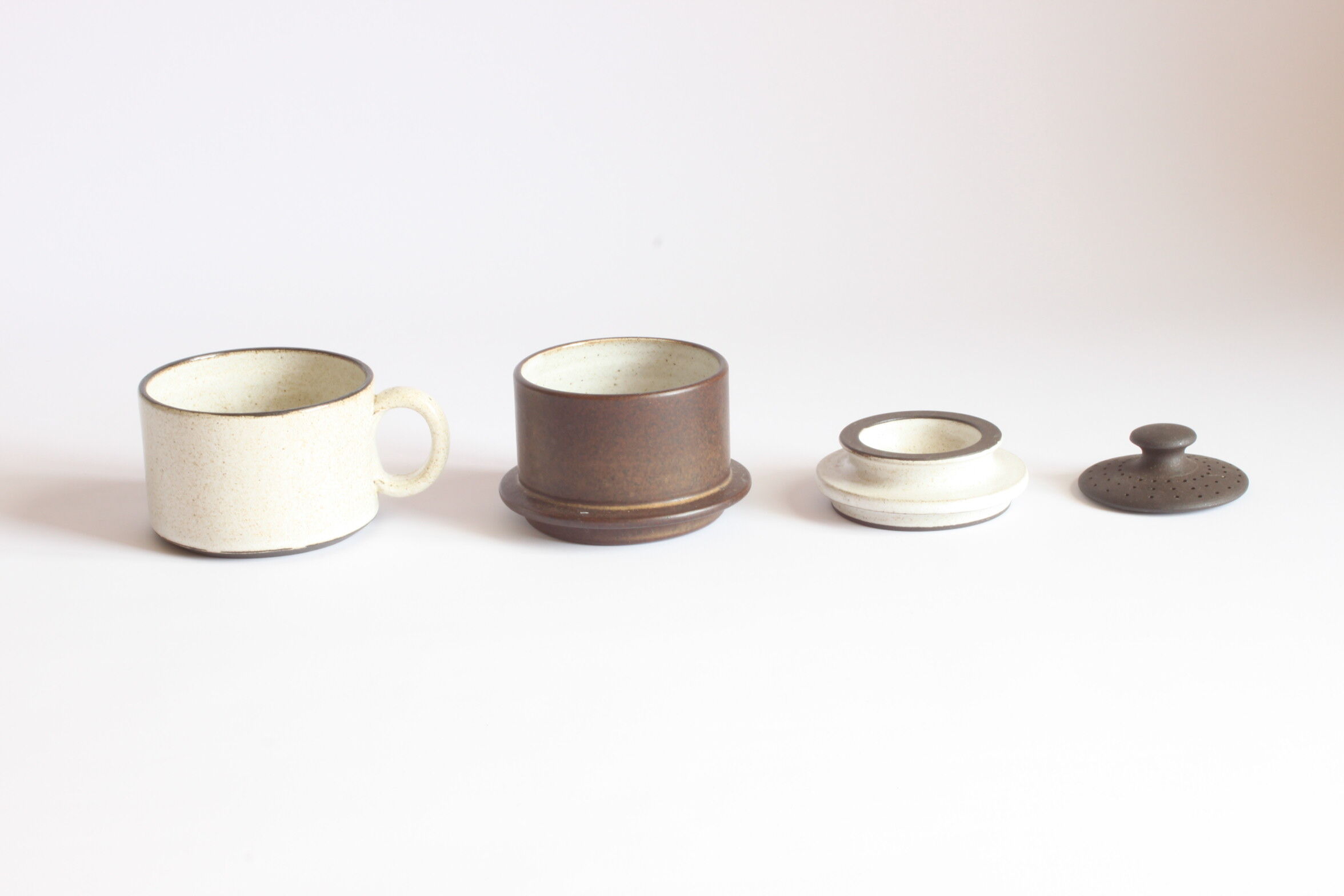 Ceramic filter coffee cups by Zaalberg Holland, 1960s.