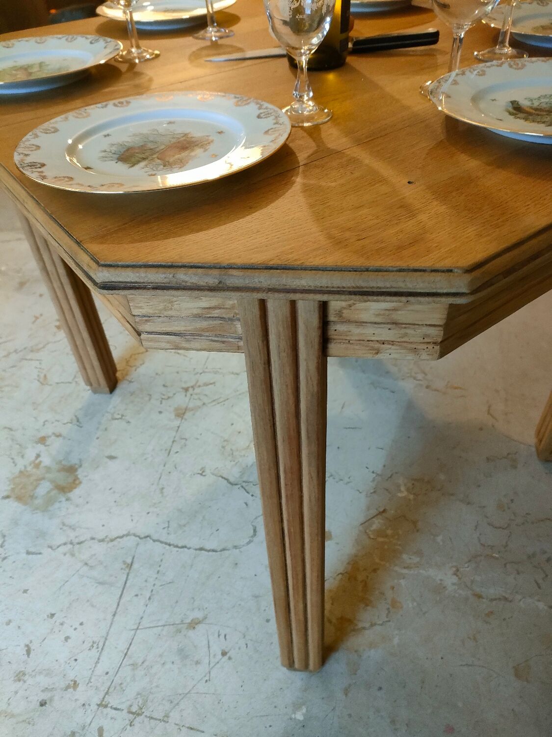 Art Deco farmhouse table