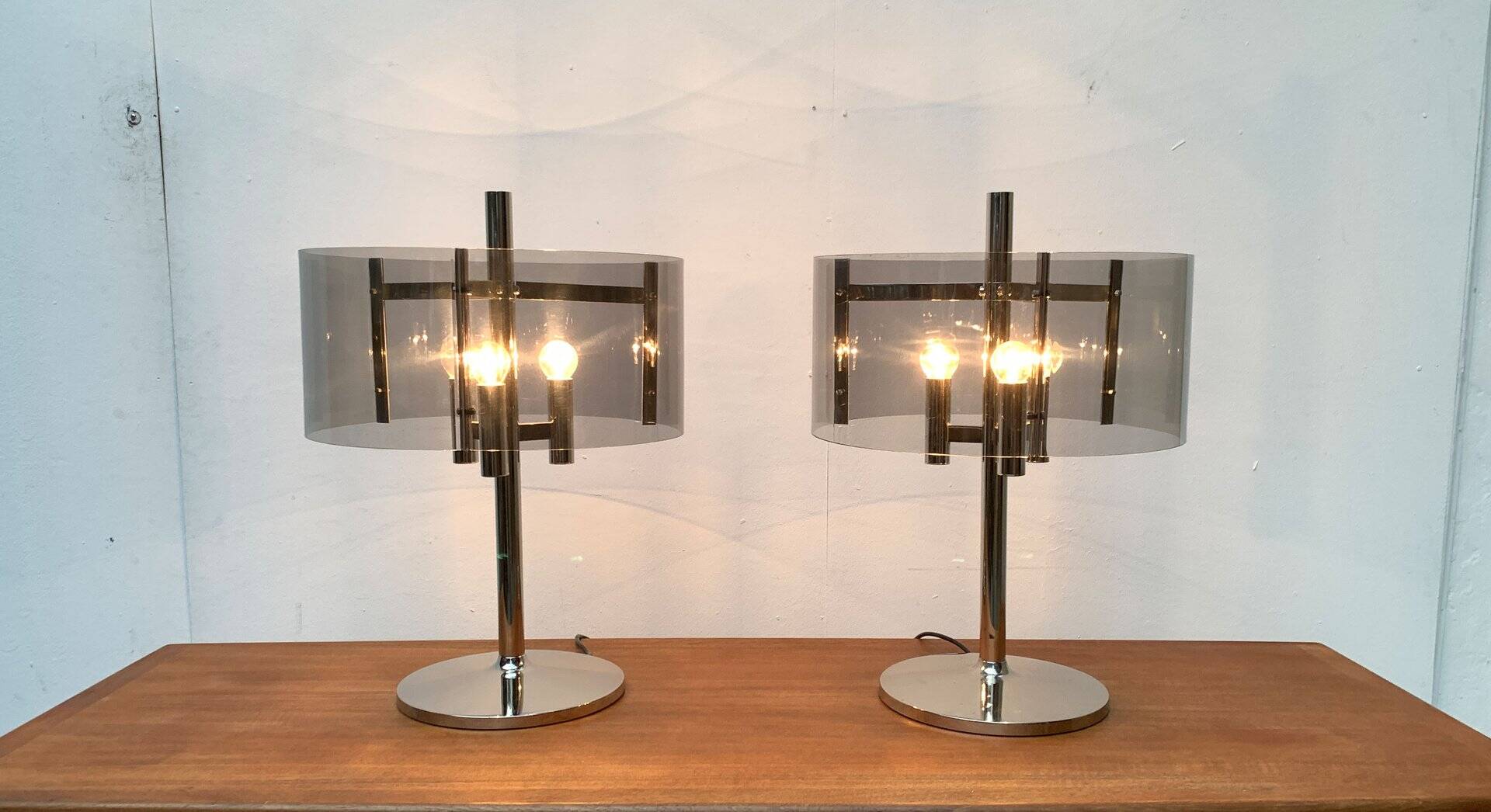 Lampes de table Space Age du milieu du siècle, années 1970, lot de 2