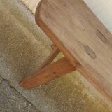 Natural wood farm bench