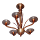 Lustre Améthyste (signé) Murano Vers 1940-50