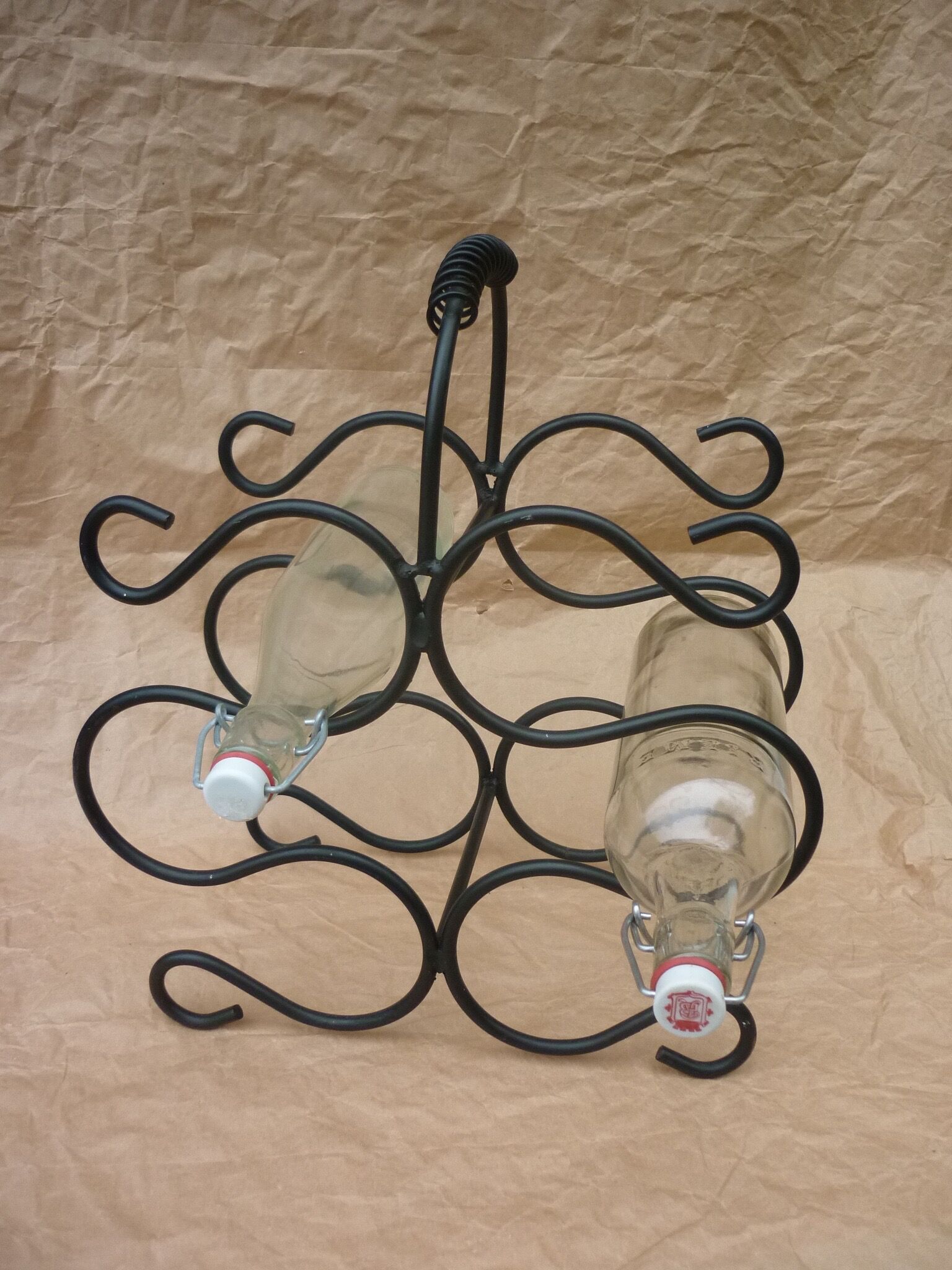 Door bottles in wrought iron