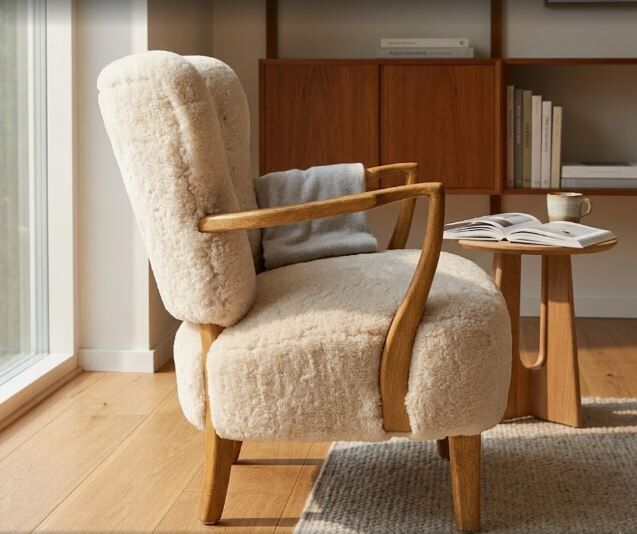 Danish armchair, made by a master cabinetmaker from Denmark, 1940s.