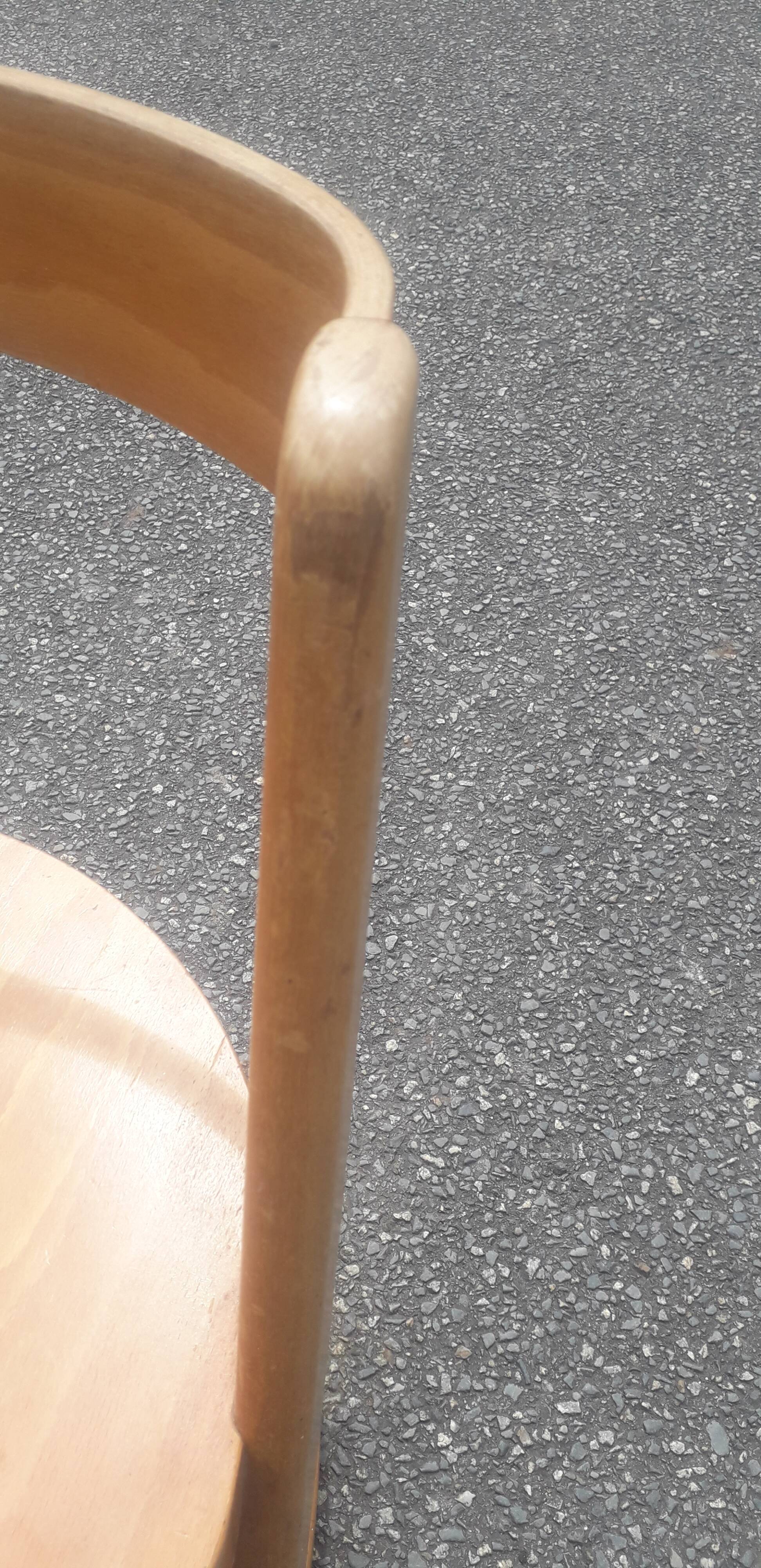 Suite de 6 chaises vintage Baumann modèle Halfa