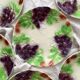 8 antique earthenware dessert plates with grapes