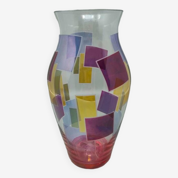 Vase des années 1980 par ArteVetro. Fabriqué en Italie.