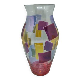 1980s Astonishing vase by ArteVetro. Made in Italy.