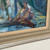 Swedish Oil on Panel – “Flower Still Life” by A. Åslund – Dated 1954