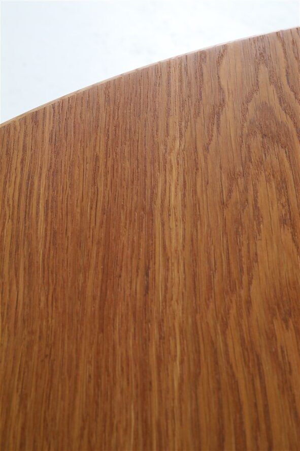 Table à manger ronde restaurée par Villy Schou Andersen / chêne / design danois moderne des années 1960 / 1970